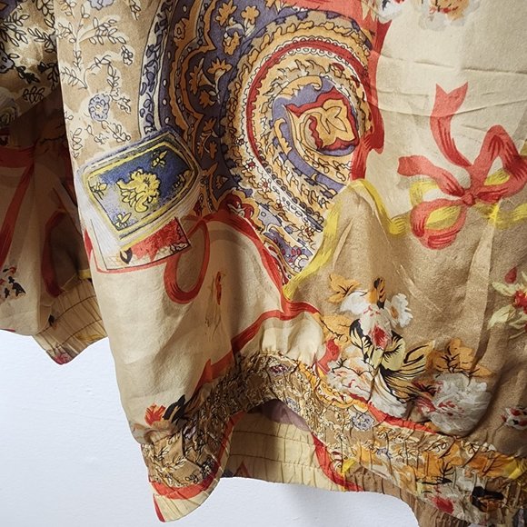 Vintage Details Sportswear Womens Silk Blend Zip Up Bomber Jacket 1X Flawed - Picture 7 of 9